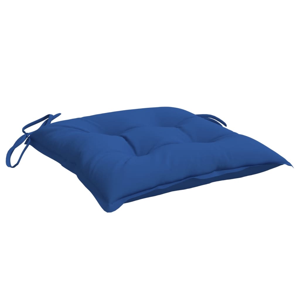 vidaXL Coussins de chaise lot de 2 bleu 40x40x7 cm tissu oxford