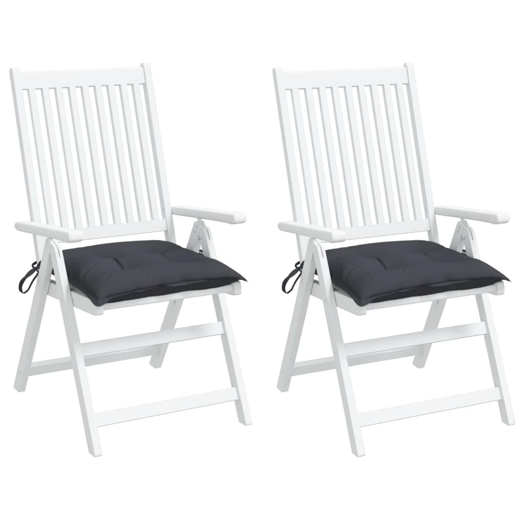 vidaXL Coussins de chaise 2 pcs anthracite 50x50x7 cm tissu oxford