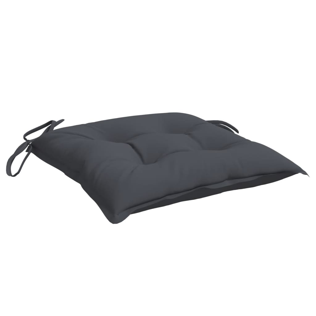 vidaXL Coussins de chaise 2 pcs anthracite 50x50x7 cm tissu oxford