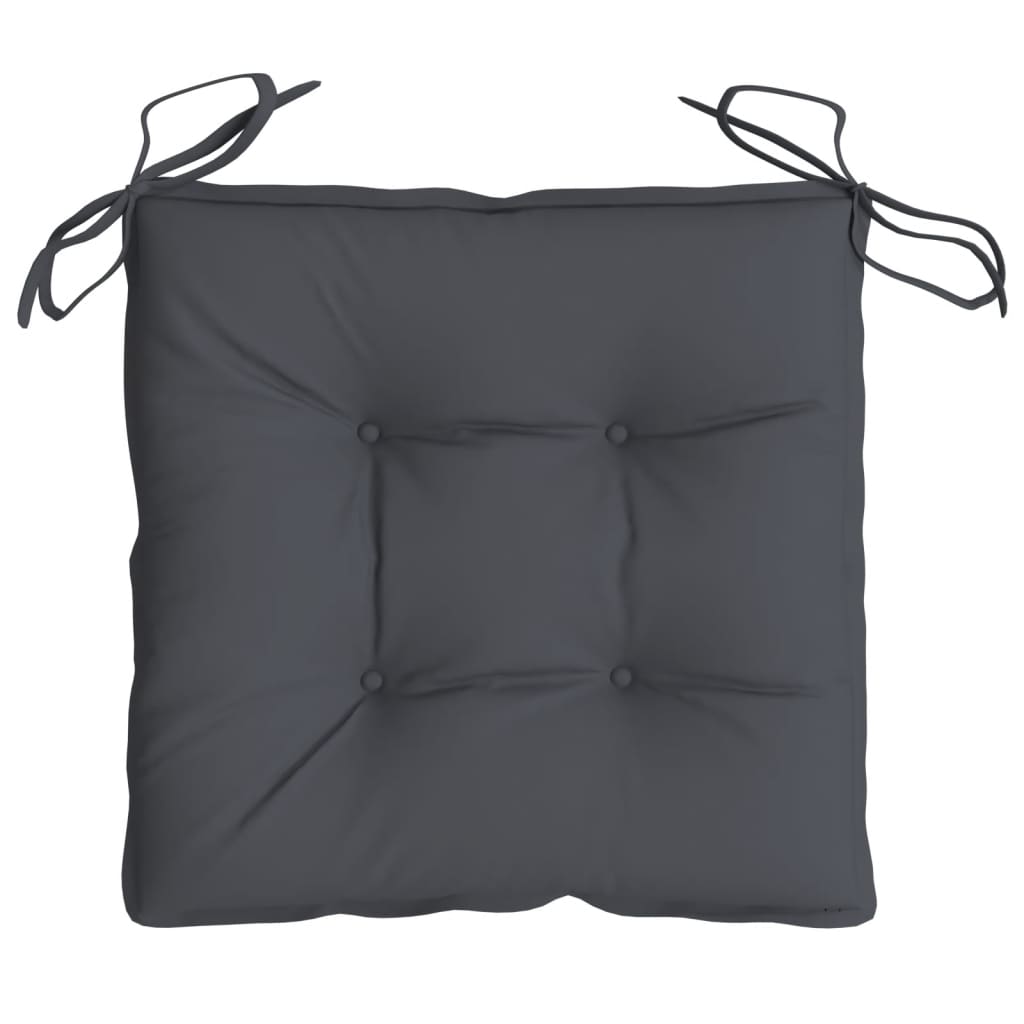 vidaXL Coussins de chaise 2 pcs anthracite 50x50x7 cm tissu oxford