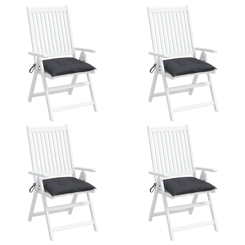 vidaXL Coussins de chaise 4 pcs anthracite 50x50x7 cm tissu oxford