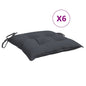 vidaXL Coussins de chaise 6 pcs anthracite 50x50x7 cm tissu oxford