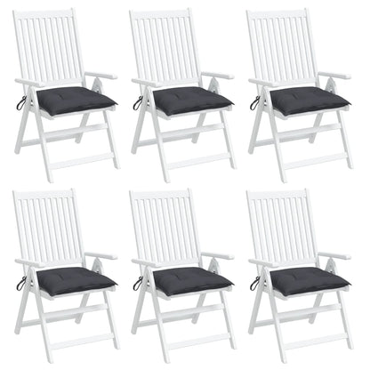 vidaXL Coussins de chaise 6 pcs anthracite 50x50x7 cm tissu oxford