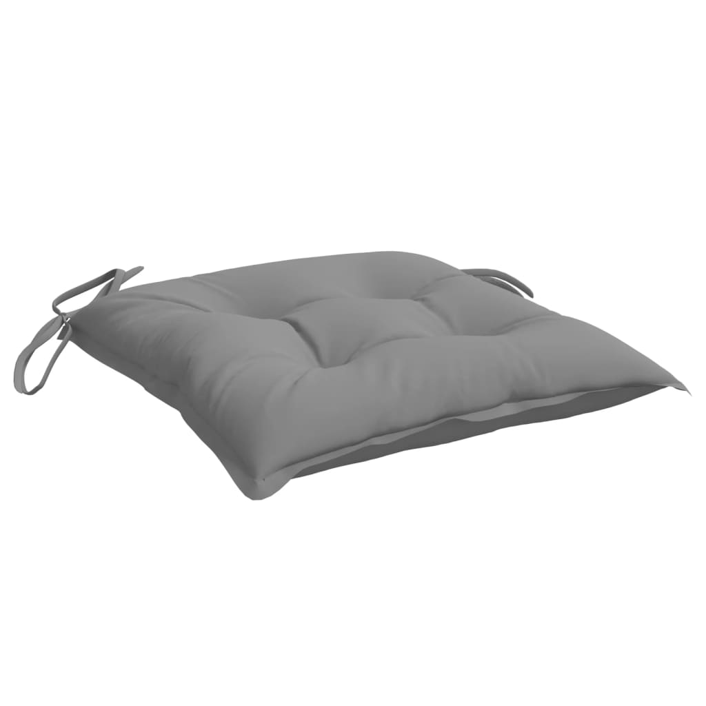 vidaXL Coussins de chaise 2 pcs gris 50x50x7 cm tissu oxford