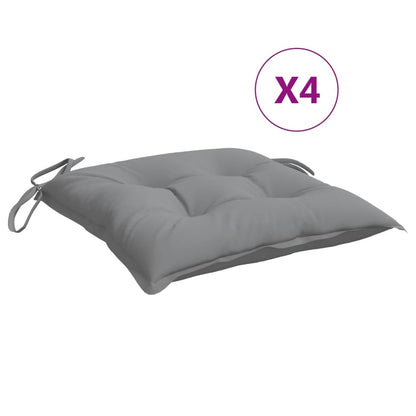 vidaXL Coussins de chaise 4 pcs gris 50x50x7 cm tissu oxford