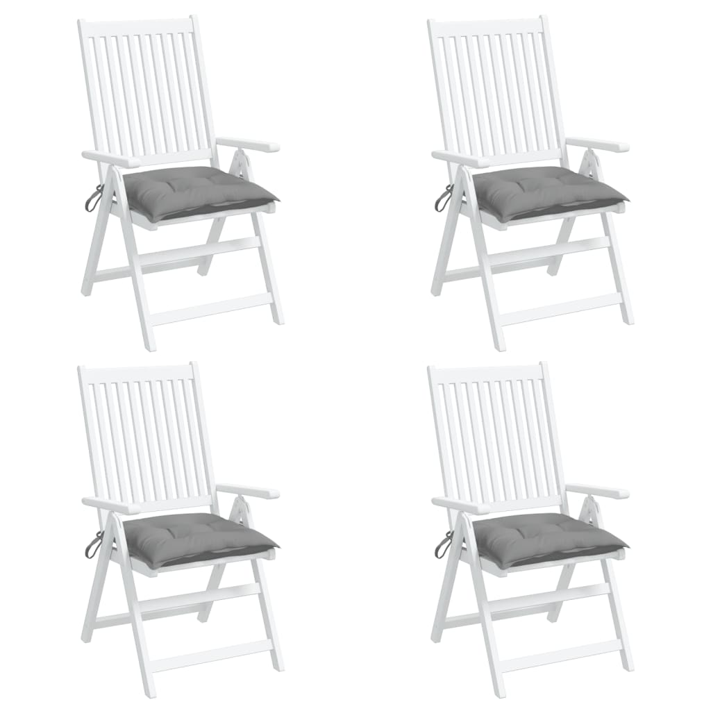 vidaXL Coussins de chaise 4 pcs gris 50x50x7 cm tissu oxford
