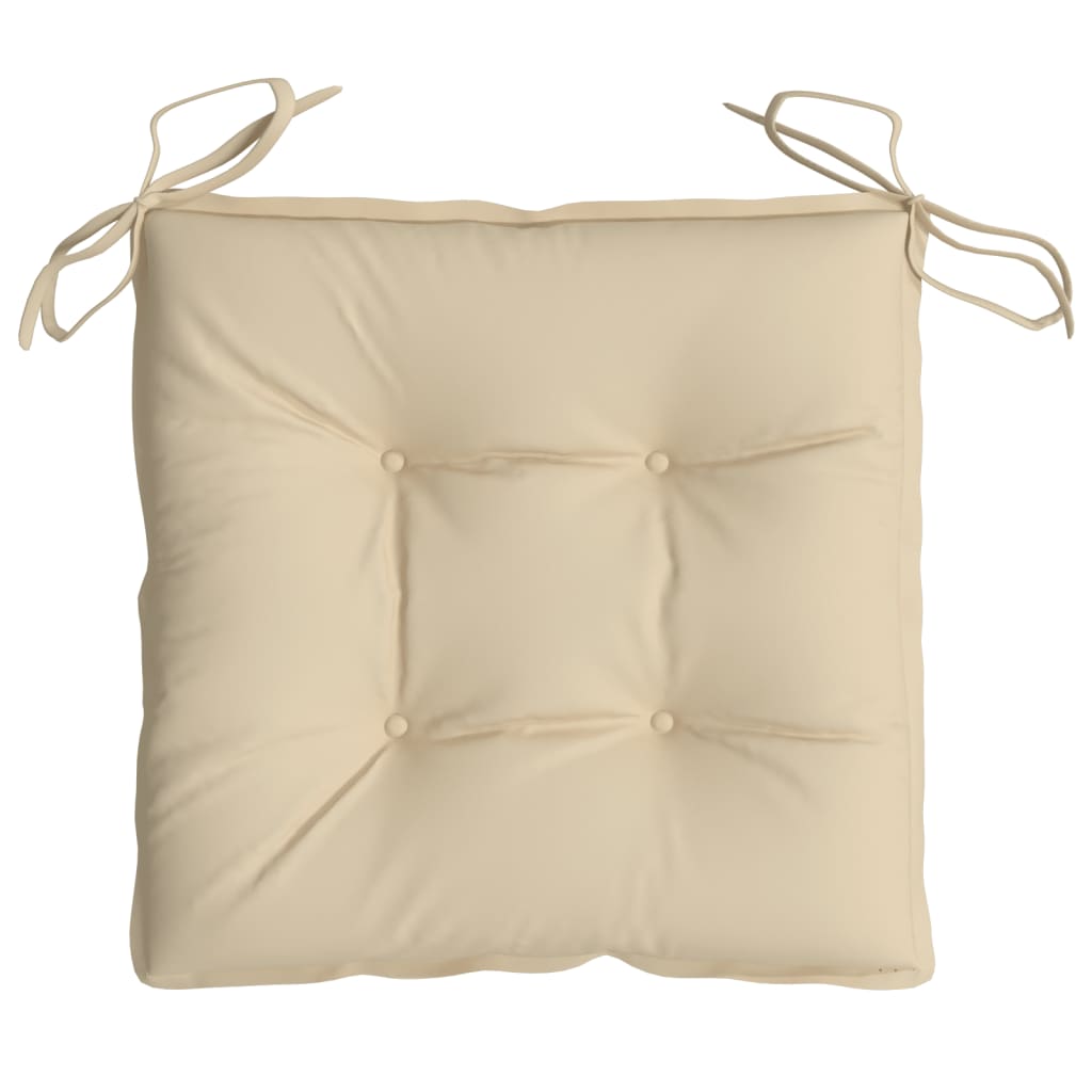 vidaXL Coussins de palette lot de 4 beige 50x50x7 cm tissu oxford