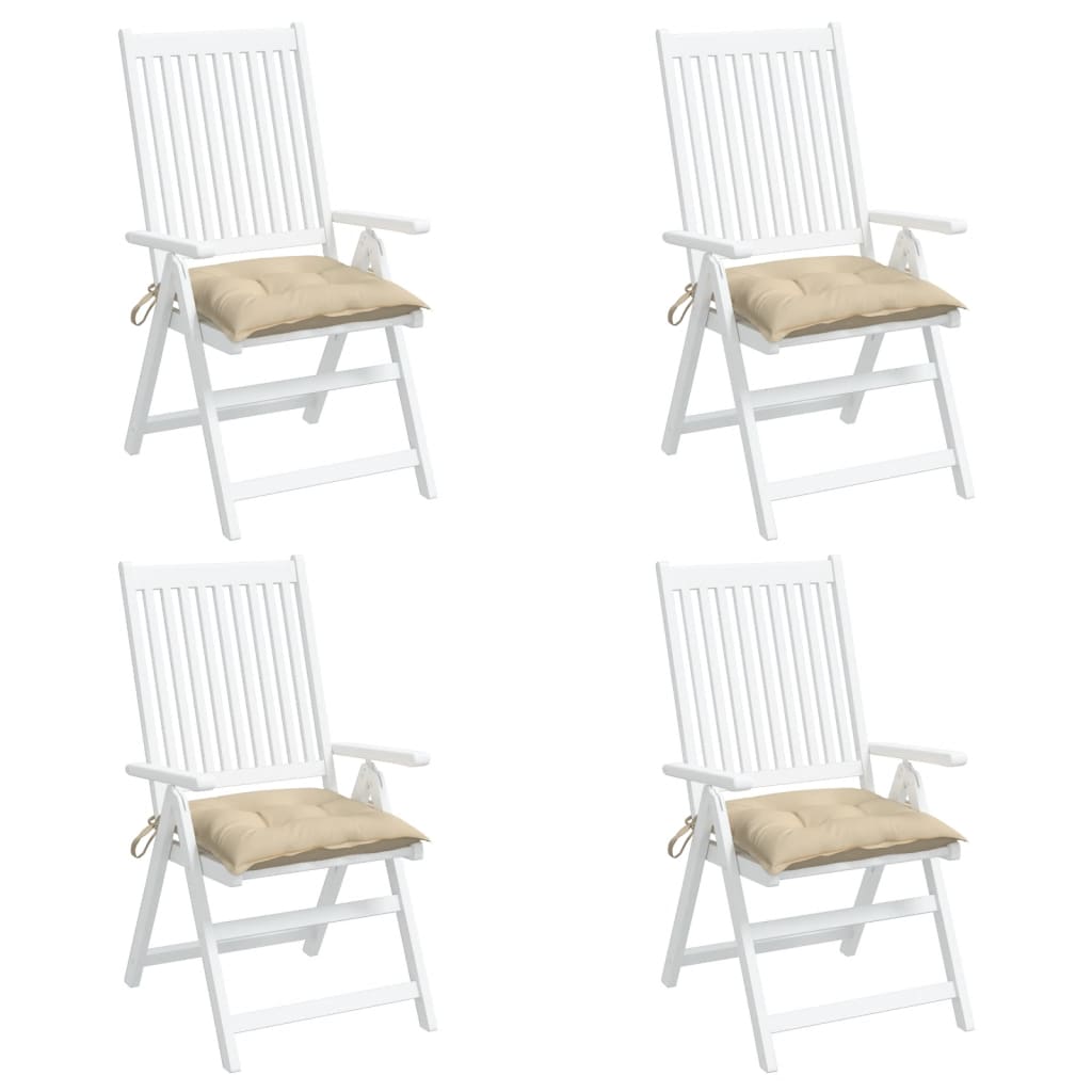 vidaXL Coussins de palette lot de 4 beige 50x50x7 cm tissu oxford