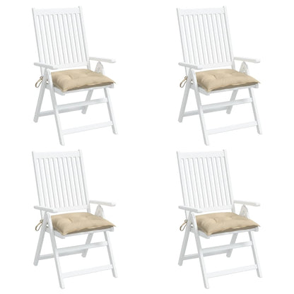 vidaXL Coussins de palette lot de 4 beige 50x50x7 cm tissu oxford