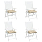 vidaXL Coussins de palette lot de 4 beige 50x50x7 cm tissu oxford