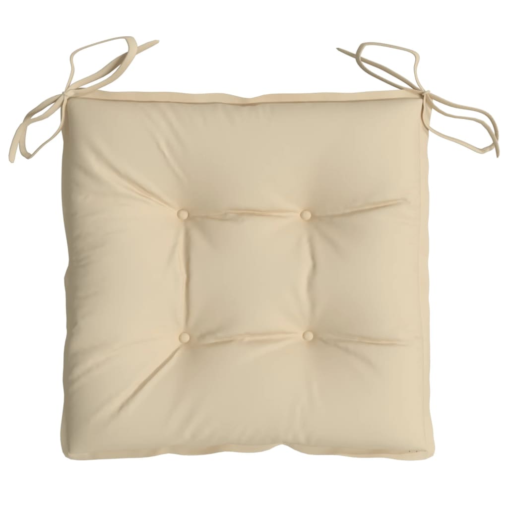 vidaXL Coussins de palette lot de 6 beige 50x50x7 cm tissu oxford