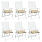 vidaXL Coussins de palette lot de 6 beige 50x50x7 cm tissu oxford