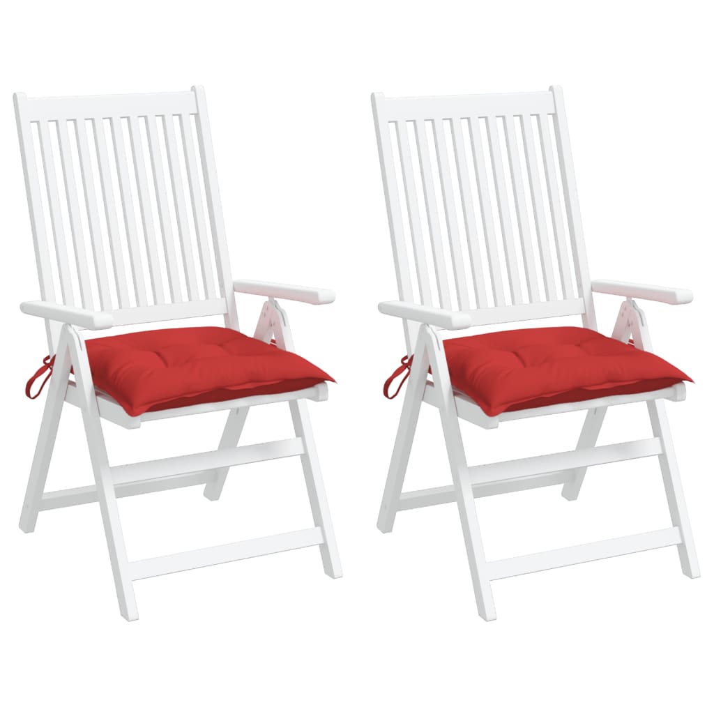 vidaXL Coussins de palette lot de 2 rouge 50x50x7 cm tissu oxford