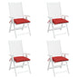 vidaXL Coussins de palette lot de 4 rouge 50x50x7 cm tissu oxford