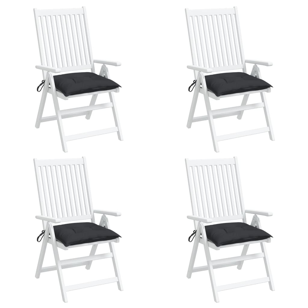 vidaXL Coussins de palette lot de 4 noir 50x50x7 cm tissu oxford