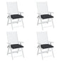 vidaXL Coussins de palette lot de 4 noir 50x50x7 cm tissu oxford