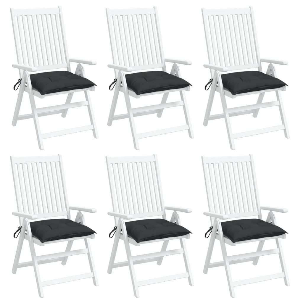 vidaXL Coussins de palette lot de 6 noir 50x50x7 cm tissu oxford