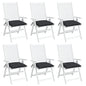 vidaXL Coussins de palette lot de 6 noir 50x50x7 cm tissu oxford