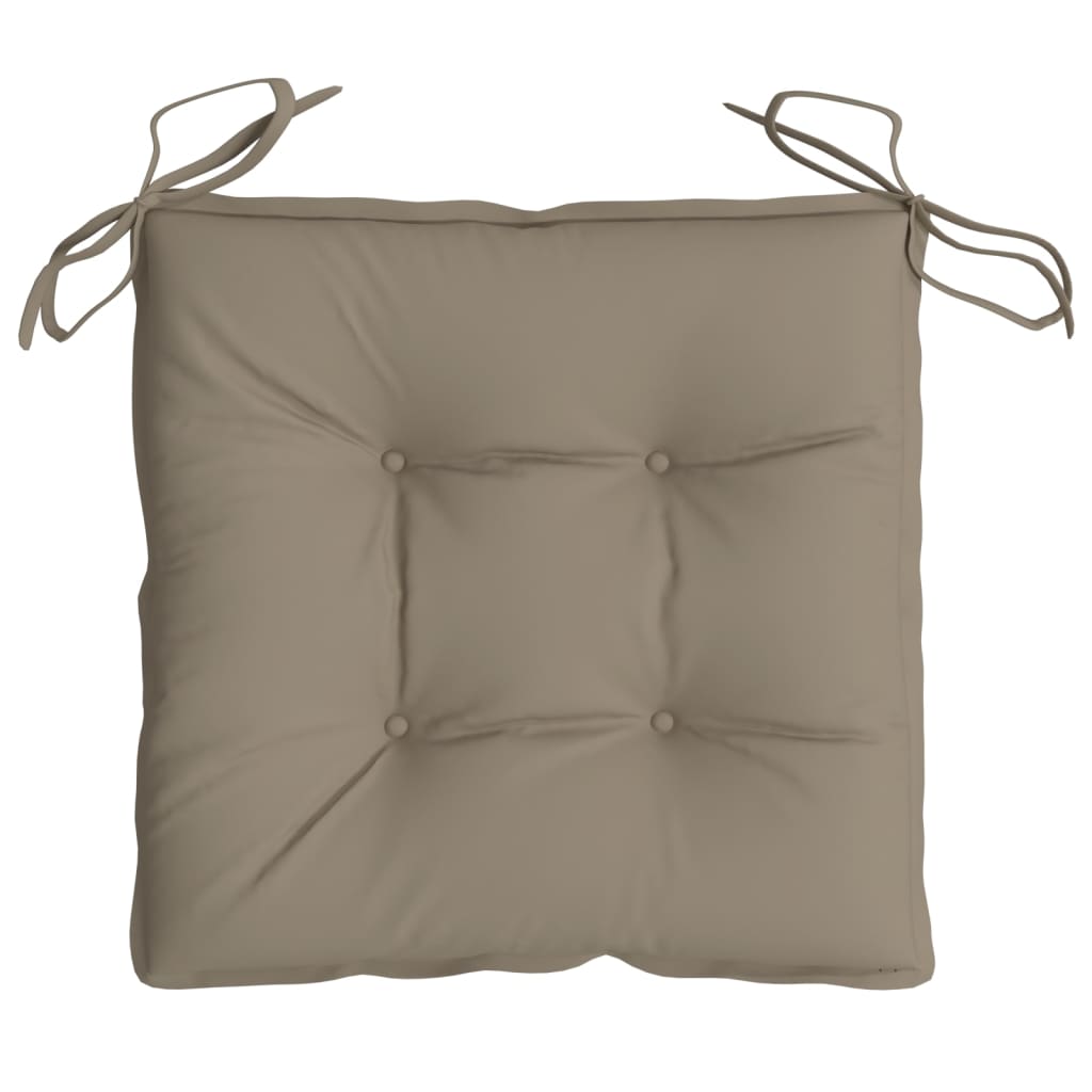 vidaXL Coussins de palette lot de 2 taupe 50x50x7 cm tissu oxford