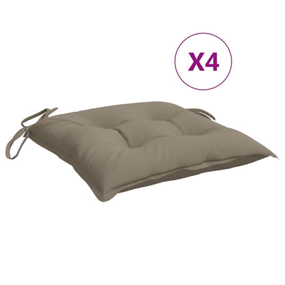 vidaXL Coussins de palette lot de 4 taupe 50x50x7 cm tissu oxford