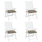 vidaXL Coussins de palette lot de 4 taupe 50x50x7 cm tissu oxford
