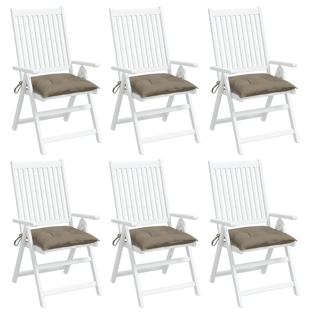 vidaXL Coussins de palette lot de 6 taupe 50x50x7 cm tissu oxford