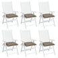 vidaXL Coussins de palette lot de 6 taupe 50x50x7 cm tissu oxford