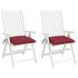 vidaXL Coussins de palette lot de 2 rouge bordeaux 50x50x7 cm