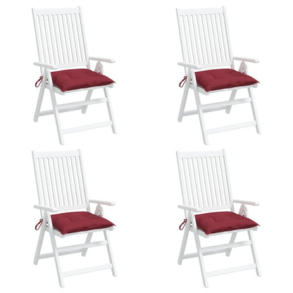 vidaXL Coussins de palette lot de 4 rouge bordeaux 50x50x7 cm