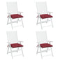 vidaXL Coussins de palette lot de 4 rouge bordeaux 50x50x7 cm