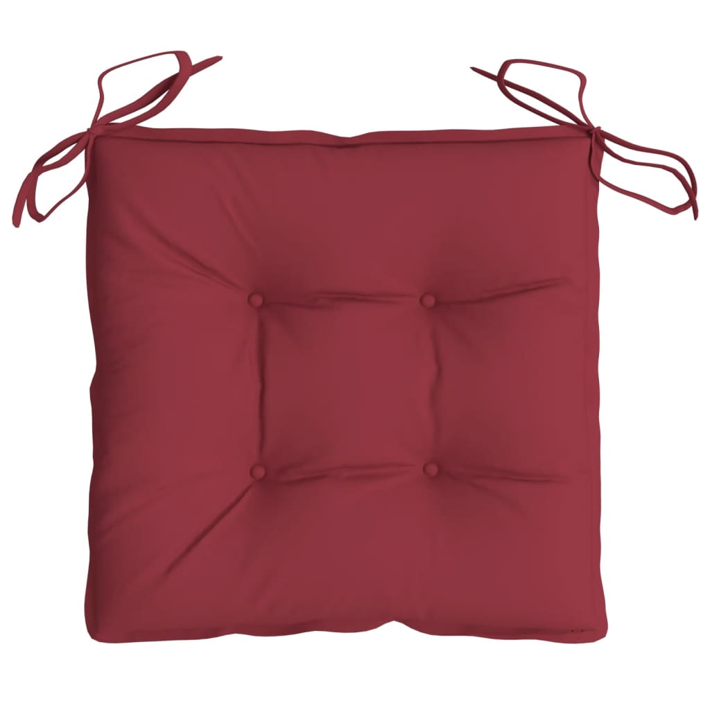 vidaXL Coussins de palette lot de 6 rouge bordeaux 50x50x7 cm