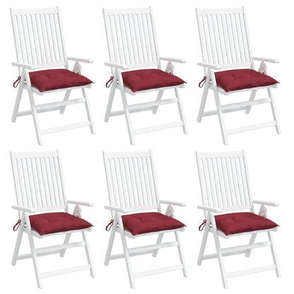 vidaXL Coussins de palette lot de 6 rouge bordeaux 50x50x7 cm