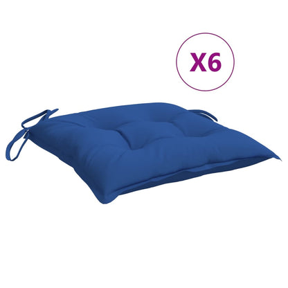 vidaXL Coussins de palette lot de 6 bleu 50x50x7 cm tissu oxford
