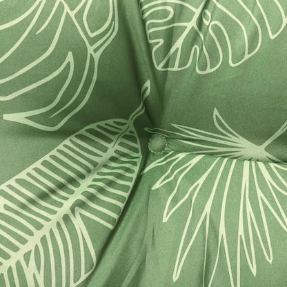 vidaXL Coussins de chaise 2 pcs à motif de feuilles 50x50x7 cm tissu