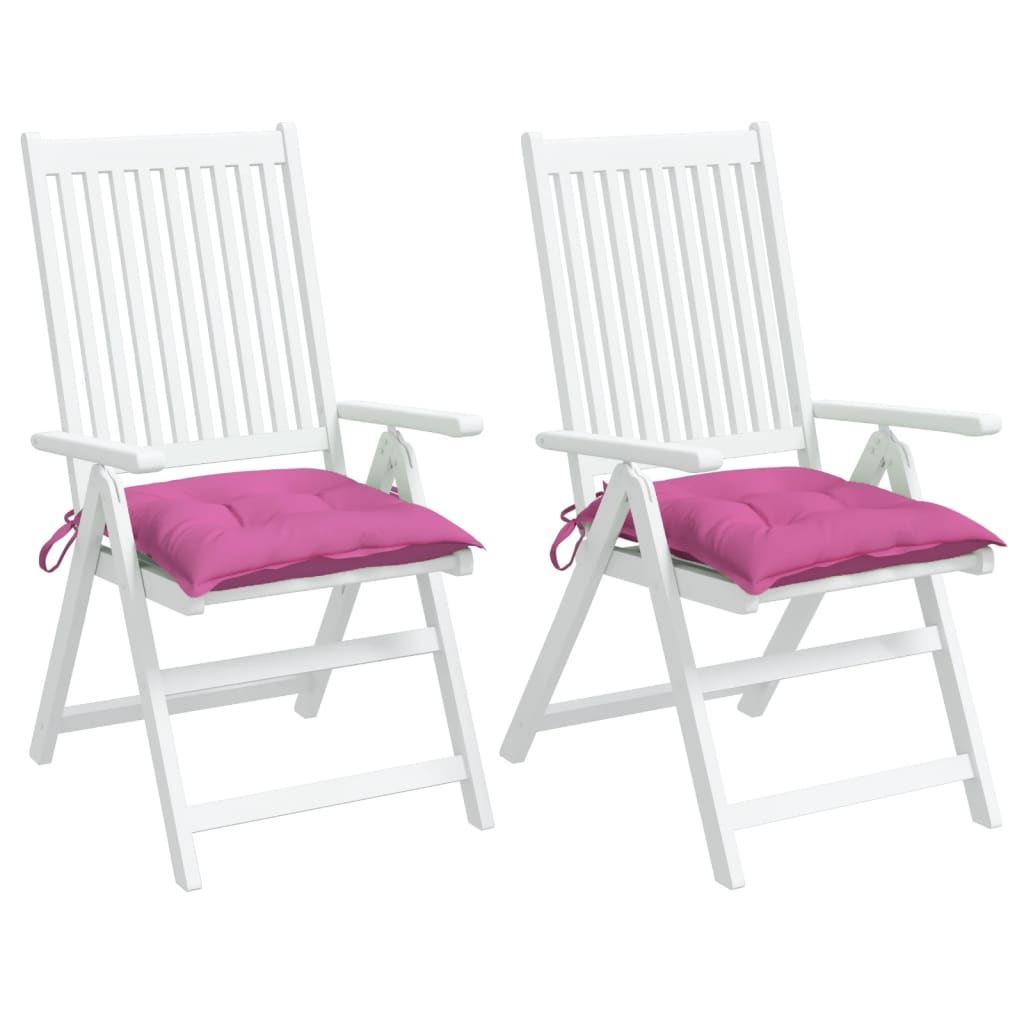 vidaXL Coussins de chaise 2 pcs rose 50x50x7 cm tissu oxford