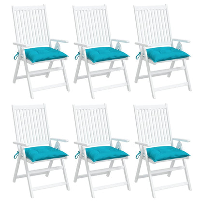 vidaXL Coussins de chaise 6 pcs turquoise 50x50x7 cm tissu oxford