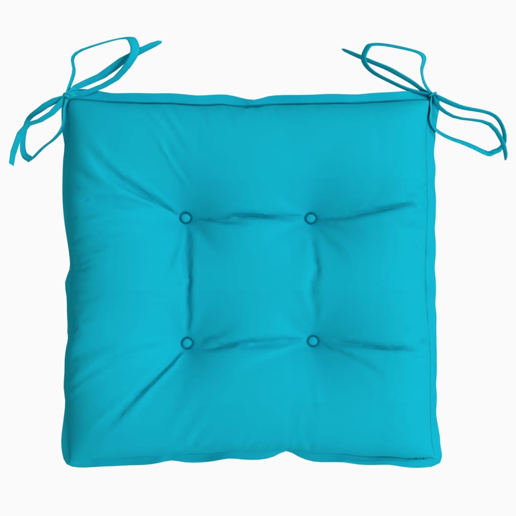 vidaXL Coussins de chaise 6 pcs turquoise 50x50x7 cm tissu oxford