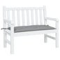 vidaXL Coussin de banc de jardin gris 100x50x7 cm tissu oxford