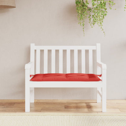vidaXL Coussin de banc de jardin rouge 100x50x7 cm tissu oxford