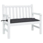 vidaXL Coussin de banc de jardin noir 100x50x7 cm tissu oxford