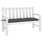 vidaXL Coussin de banc de jardin anthracite 120x50x7 cm tissu oxford