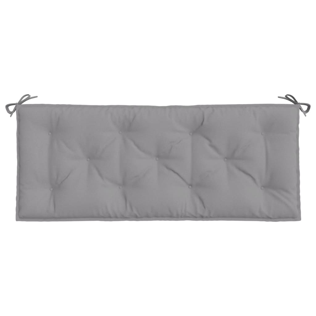 vidaXL Coussin de banc de jardin gris 120x50x7 cm tissu oxford