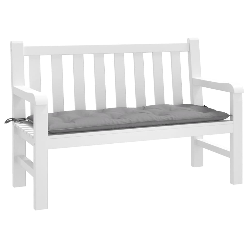 vidaXL Coussin de banc de jardin gris 120x50x7 cm tissu oxford