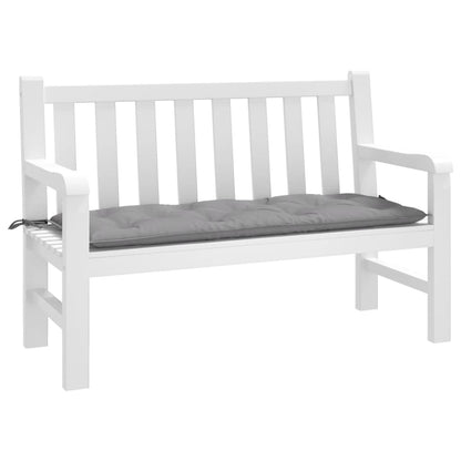 vidaXL Coussin de banc de jardin gris 120x50x7 cm tissu oxford