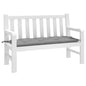 vidaXL Coussin de banc de jardin gris 120x50x7 cm tissu oxford