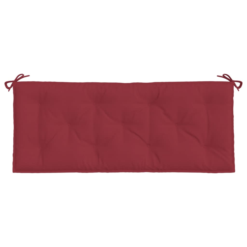 vidaXL Coussin de banc de jardin rouge bordeaux 120x50x7 cm