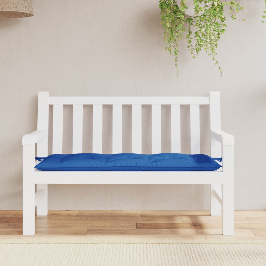 vidaXL Coussin de banc de jardin bleu 120x50x7 cm tissu oxford