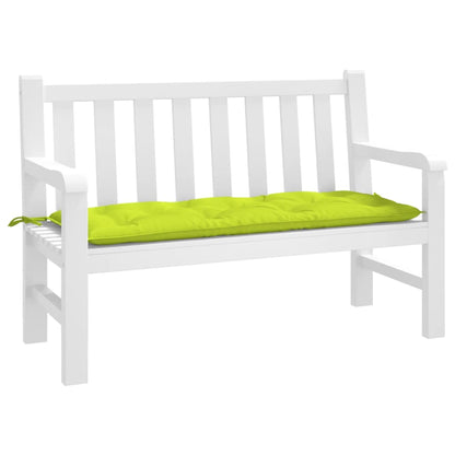 vidaXL Coussin de banc de jardin vert brillant 120x50x7cm tissu oxford