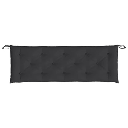 vidaXL Coussin de banc de jardin noir 150x50x7 cm tissu oxford