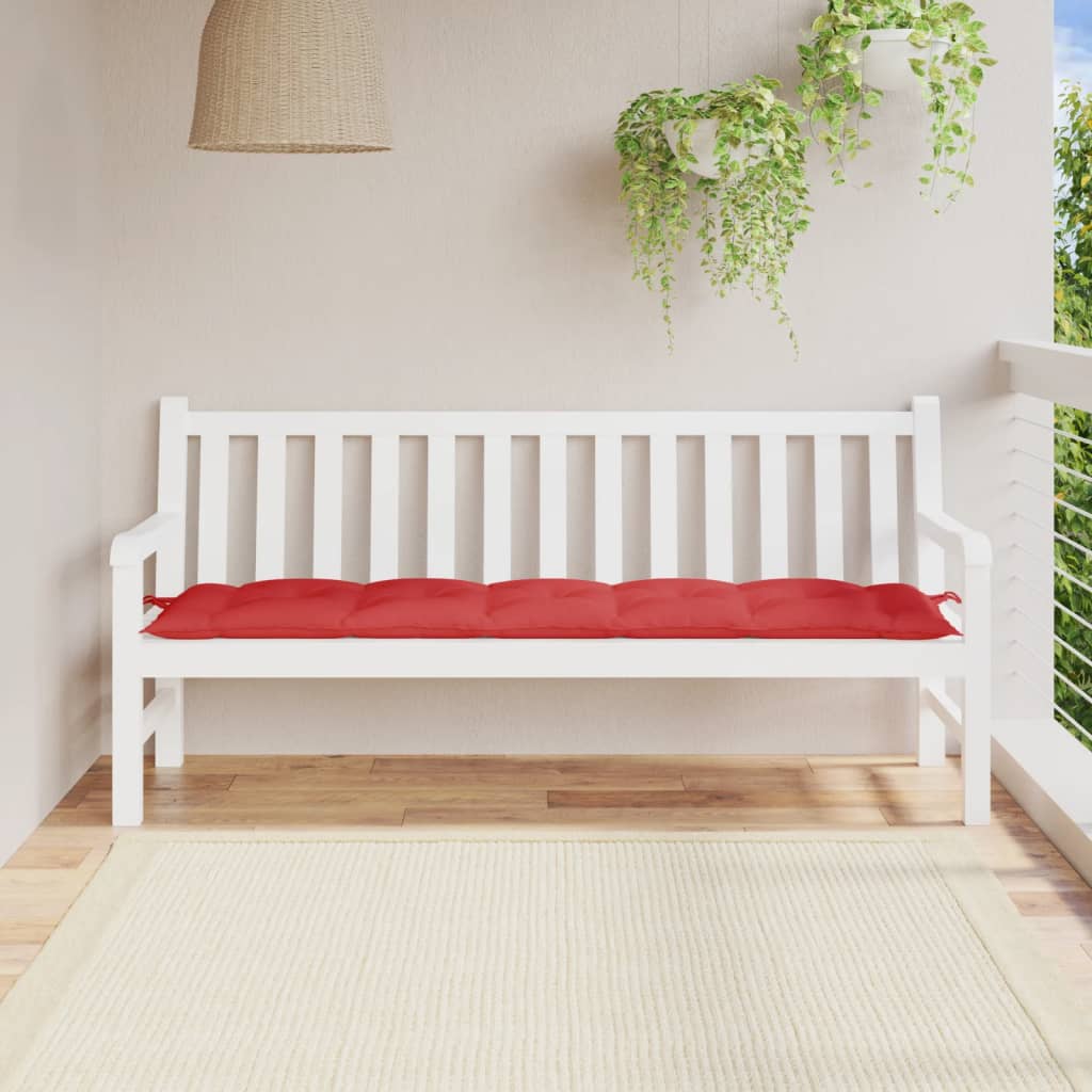 vidaXL Coussin de banc de jardin rouge 180x50x7 cm tissu oxford